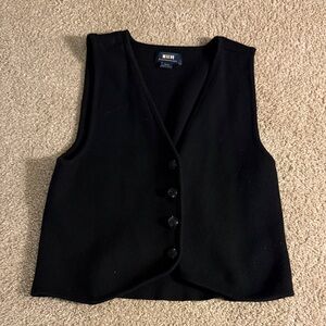 Maeve Black Buttoned Tank Top